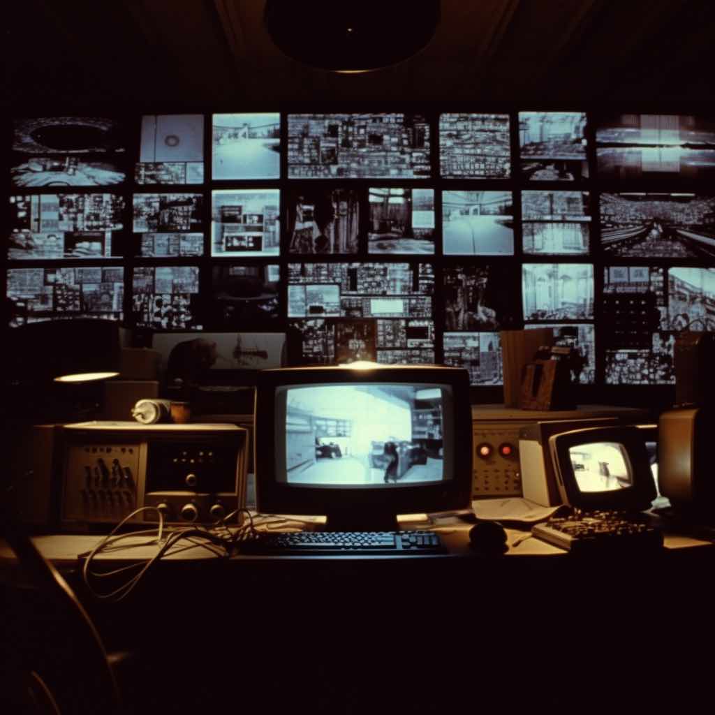 Futuristische Stadt als Sinnbild für eine allgegenwärtige KI, die Alltag und Datenströme verbindet